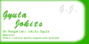 gyula jokits business card